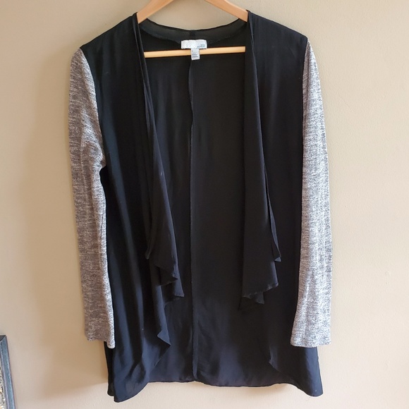 Gray & Black open cardigan sz S - Picture 2 of 7